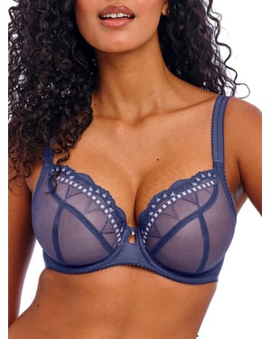 Loveland Sheer Plunge Bra - Boudoir Noir