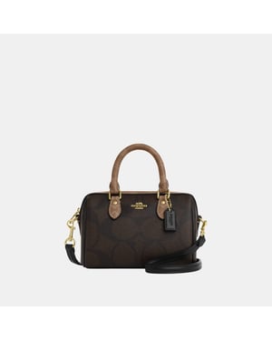 Mini Rowan Crossbody in Blocked Maxi Signature Canvas