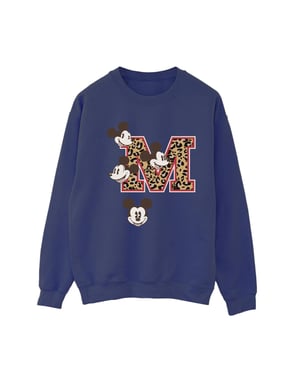 Disney Dames/Dames Mickey Mouse M Faces Sweatshirt (Marineblauw)