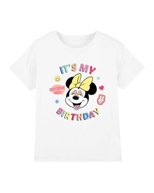 Disney Kinderen/Kinderen Het is mijn verjaardag Minnie Mouse T-Shirt (Wit)