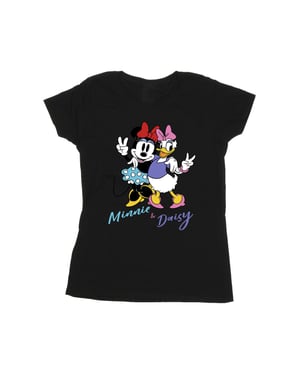 Disney Dames/Dames Minnie Mouse en Madeliefje T-shirt Katoen (Zwart)