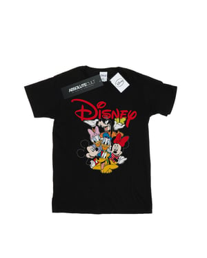 Disney Heren Mickey Mouse Crew T-shirt (Zwart)