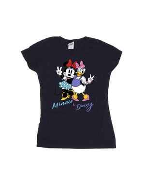 Disney Dam/Tjej Minnie Mouse och Daisy T-shirt i bomull (Marinblått)