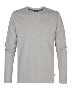 Petrol Industries - Heren Logo T-shirt Lange Mouwen Dolphinpark - Grijs