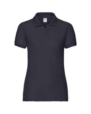 Fruit of the Loom Womens/Ladies Lady Fit Piqué Polo Shirt (Black)