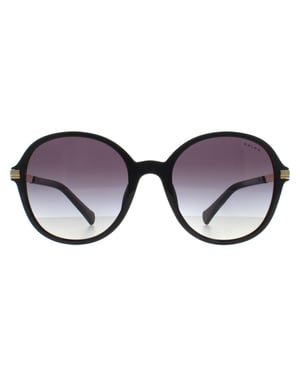 Ralph By Ralph Lauren Round Womens Shiny Black Grey Gradient RA5297U