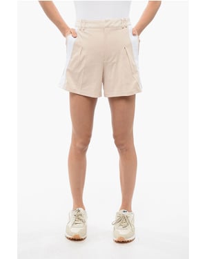 Stretchiga AXIM-shorts med sidoband i beige