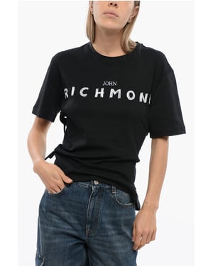 TOMIOK – Svart t-shirt med spetsdetalj baktill