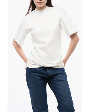 Solid Color Crew-neck T-shirt in White