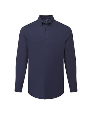 Premier Heren Supreme Oxford Formeel Overhemd Met Lange Mouwen (Marine)