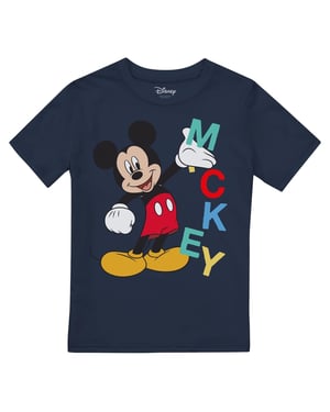Disney Jongens Mickey Mouse Tekst T-shirt (Marine)