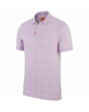 Nike Dri-Fit Purple Check Polo Shirt