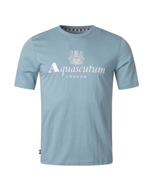 Aquascutum Active Stor Logo Blå T-shirt