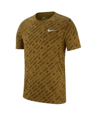 Nike Dri-Fit Khaki Grön Heltäckande Logotyp T-shirt
