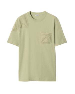 Burberry Panelled Jersey Hunter Green T-shirt