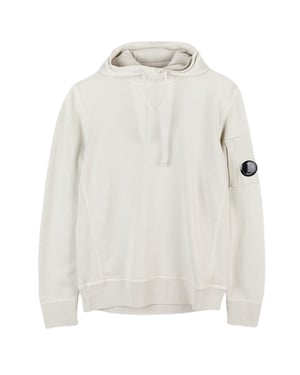 CP Company Lens Arm Beige Hoodie Heren