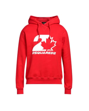 Dsquared2 Cool Fit Maple Leaf Rode Hoodie