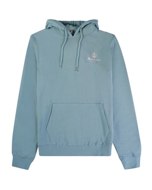 Aquascutum Active Liten Logo Blå Hoodie