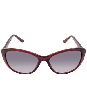 Calvin Klein Milky Burgundy Framed Grey Gradient Lensed Sunglasses