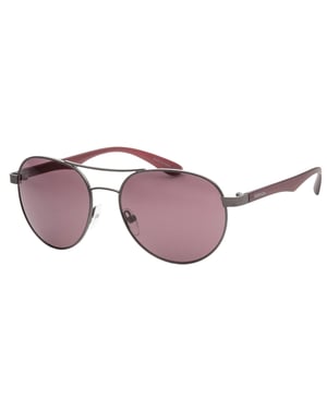 Calvin Klein Pink Lensed Matte Gunmetal Grey Framed Sunglasses