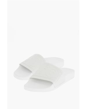 MM6 Enfärgade Sandaler med Präglad Logotyp i Vitt