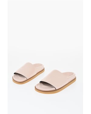 Rosa OFF STAMP-sandaler i läder