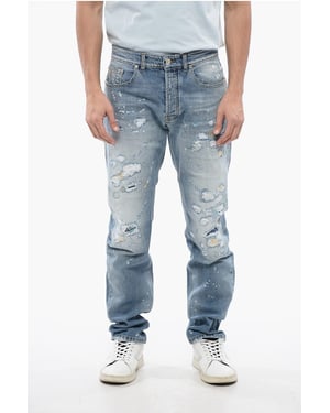 SID Jeans med sliten effekt, regular fit, 18 cm, blå