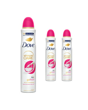 Dove Anti-Perspirant Deodorant Go Fresh with 72Hrs Protection 200ml, 3 Pack