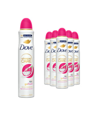 Dove Anti-Perspirant Deodorant Go Fresh with 72Hrs Protection 200ml, 6 Pack