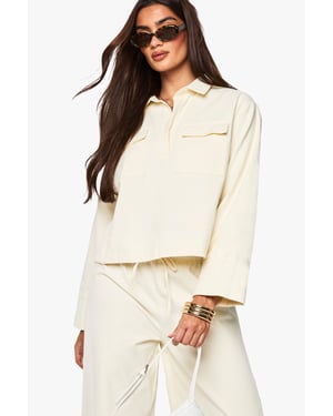 Twill Collard Spilt Cuff Shirt