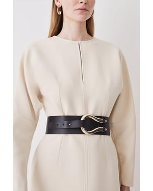 Leather Hardware Detail Waist Belt