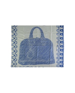 Louis Vuitton Blue and White Alma Print Scarf - '10s