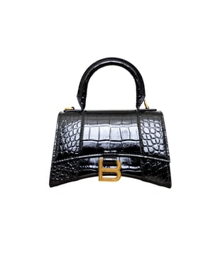 Balenciaga Crocodile Embossed Hourglass XS Bag - '20s