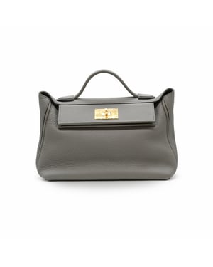 Hermès 24/24 Etain Togo Leather Bag - '10s
