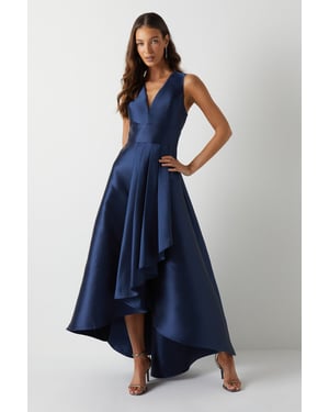Coast Honoured Sleeveless Plunge Waterfall Twill Maxi Bridesmaid Dress