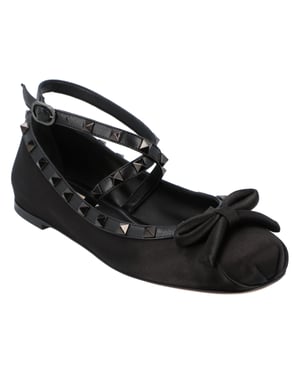 Valentino Rockstud Ballerina's Zwart