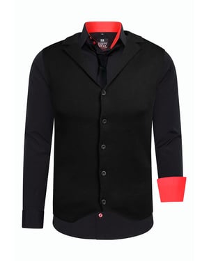 Set van 3 overhemden met vest en stropdas