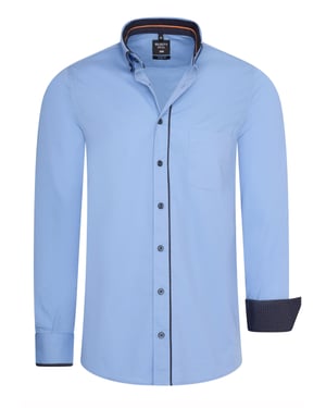 Zakelijk overhemd in een casual design met stretcheffect