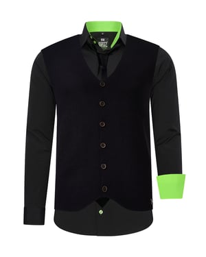 Shirt with vest and tie set of 3