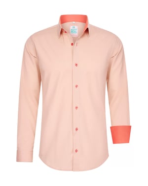 Pastelkleurig overhemd S - 6XL Slim Fit Katoenen stretch