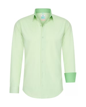 Pastelkleurig overhemd S - 6XL Slim Fit Katoenen stretch