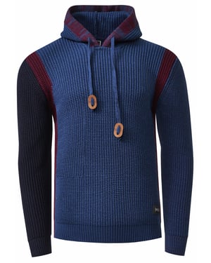 Contrasterende dikke hoodie