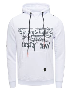 Sweatshirt met capuchon en print aan de voorkant