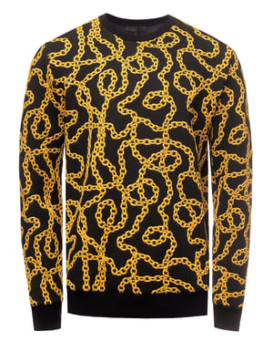 Jacquard trui in ijzeren design