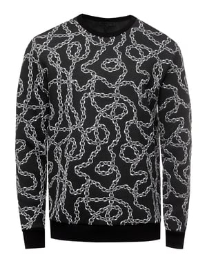 Jacquard trui in ijzeren design