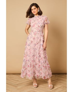 Printed Textured Maxi Dress