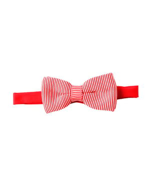 Red White Crochet Bow Tie