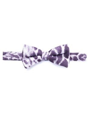 Purple Fluffy Box Tie