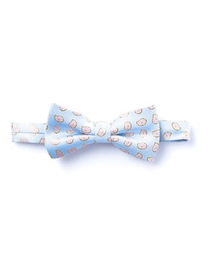Light Blue Printed Bow Tie