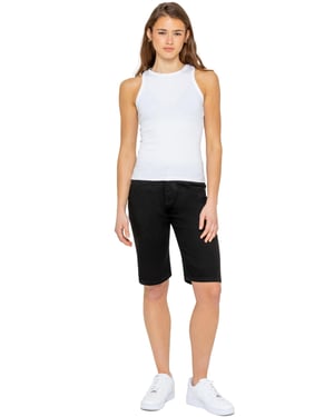 Enzo | Womens Long Denim Shorts